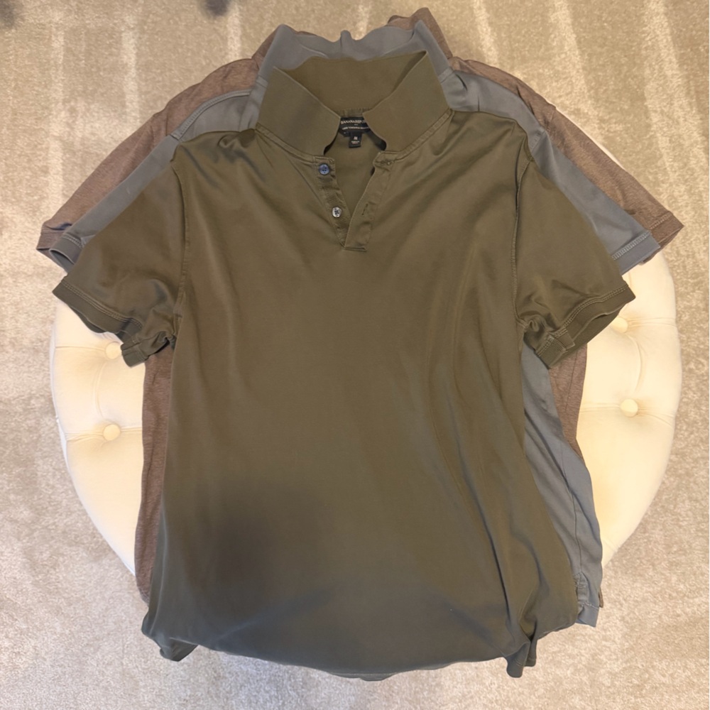 3 Pack Banana Republic Polo Shirts for Men